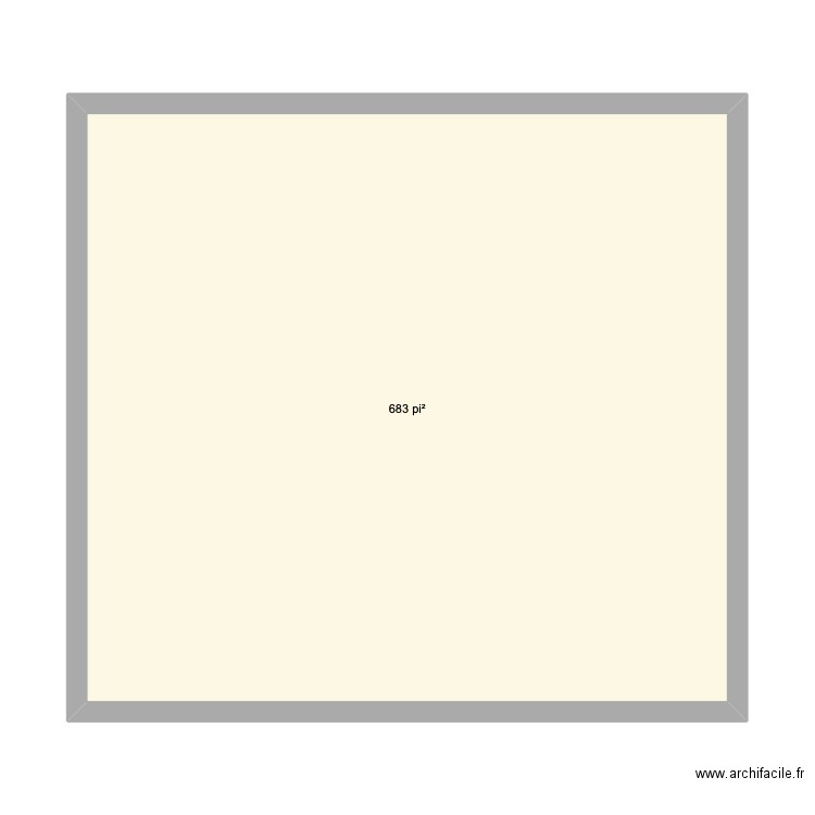 chalet. Plan de 1 pièce et 63 m2