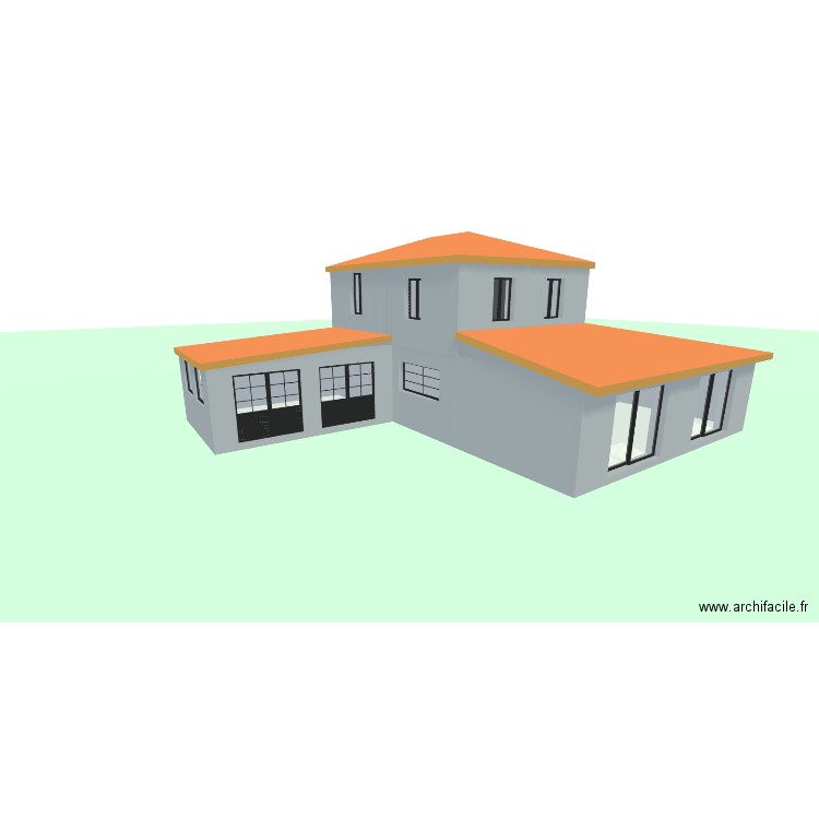 Plan maison avec agrandissement. Plan de 14 pièces et 138 m2