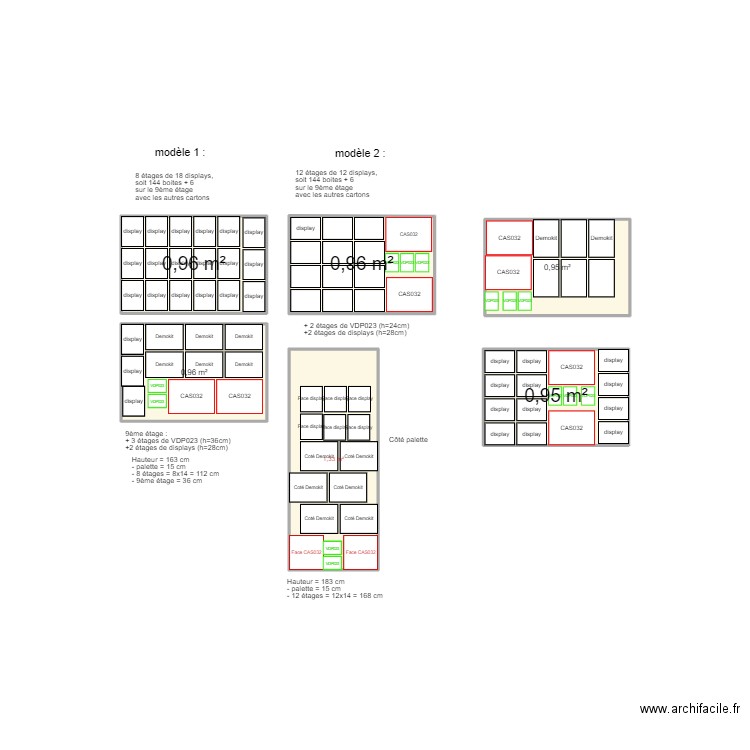 Projection palette Feridax. Plan de 0 pièce et 0 m2
