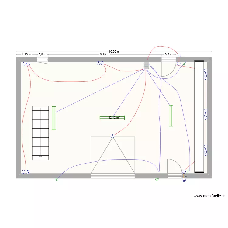 garage. Plan de 1 pièce et 62 m² garage. Plan de 1 pièce et 62 m²