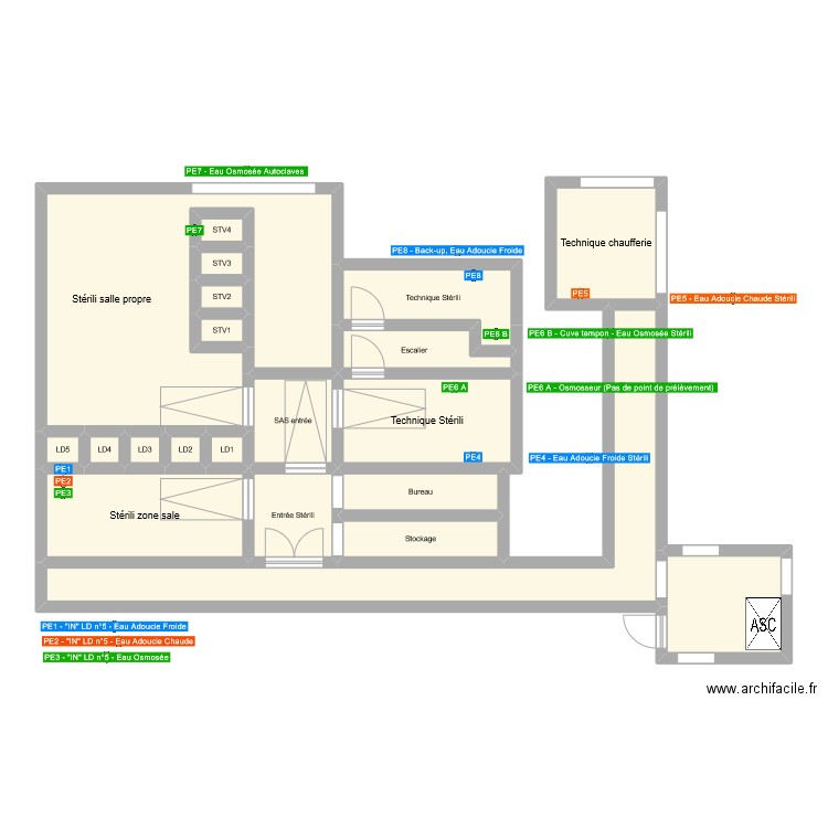 Stérili Ottigines . Plan de 0 pièce et 0 m2