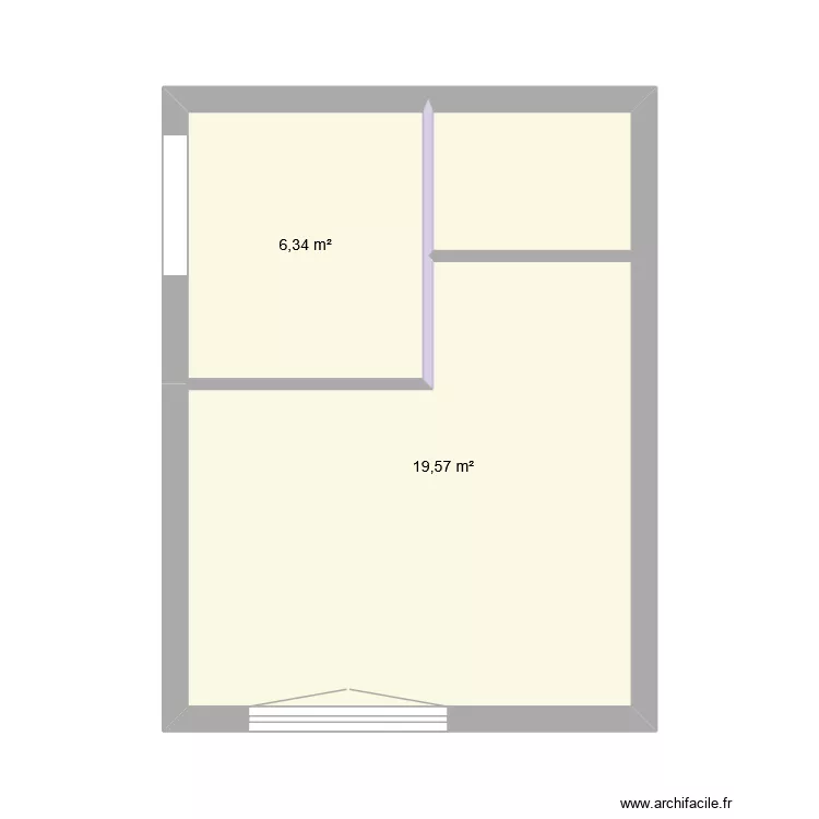 maison. Plan de 2  et 26 m²