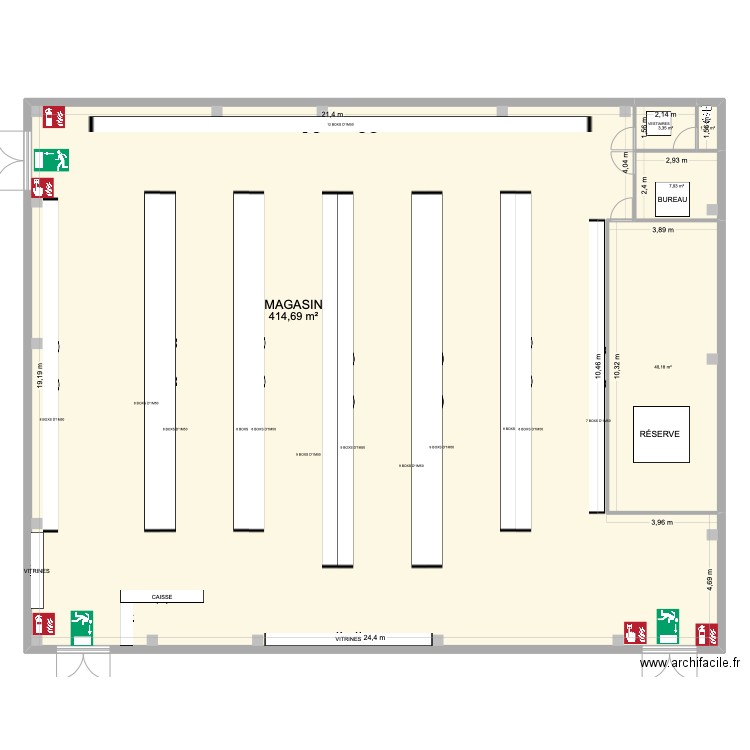 planbtoc. Plan de 5 pièces et 466 m2