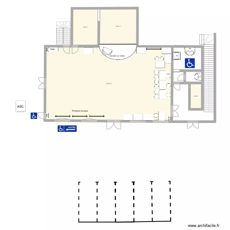 Proudhon Braderie bisontine. Plan de 4  et 181 m²