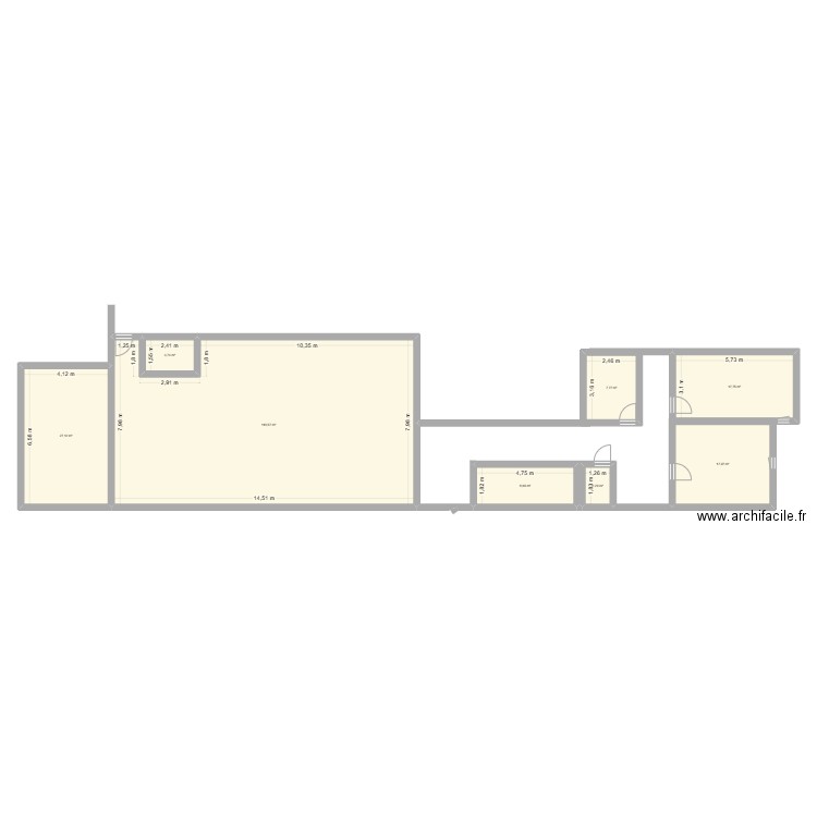 future maison. Plan de 8 pièces et 196 m2