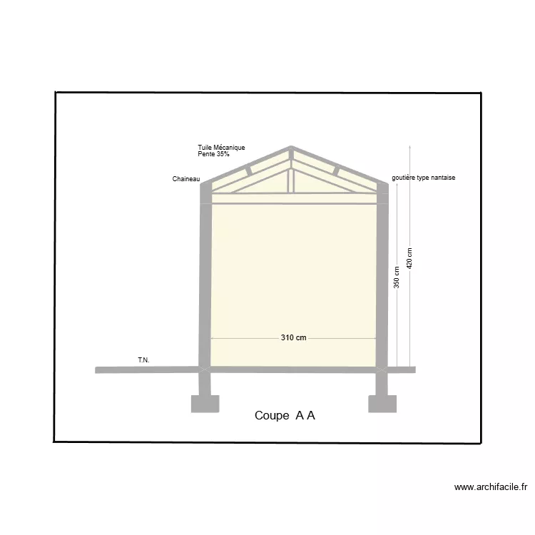 GARAGE. Plan de 