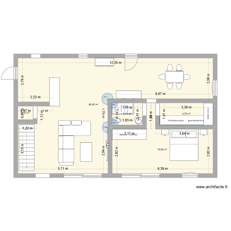 bas de maison. Plan de 0 pièce et 0 m2