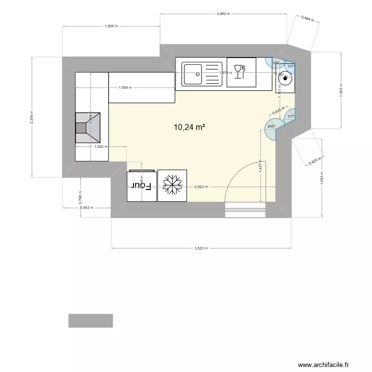 ROBERT GERARD. Plan de 1  et 10 m²