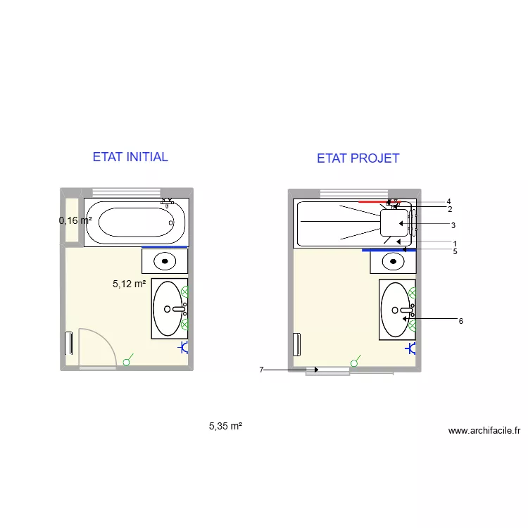 HENOCQUE COLLETTE. Plan de 3 pièces et 11 m²