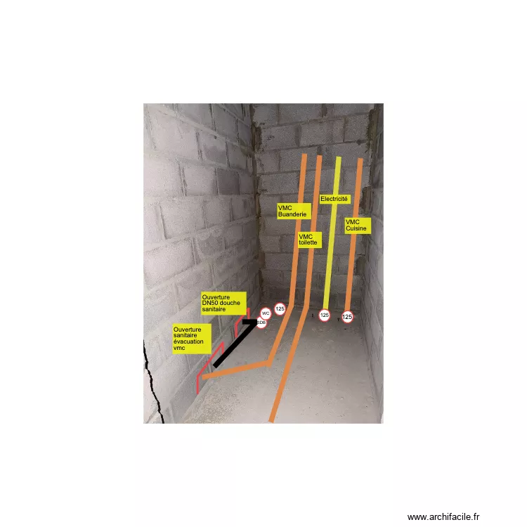 carottage TS. Plan de 