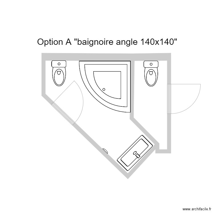 Guilbert03. Plan de 2 pièces et 7 m2