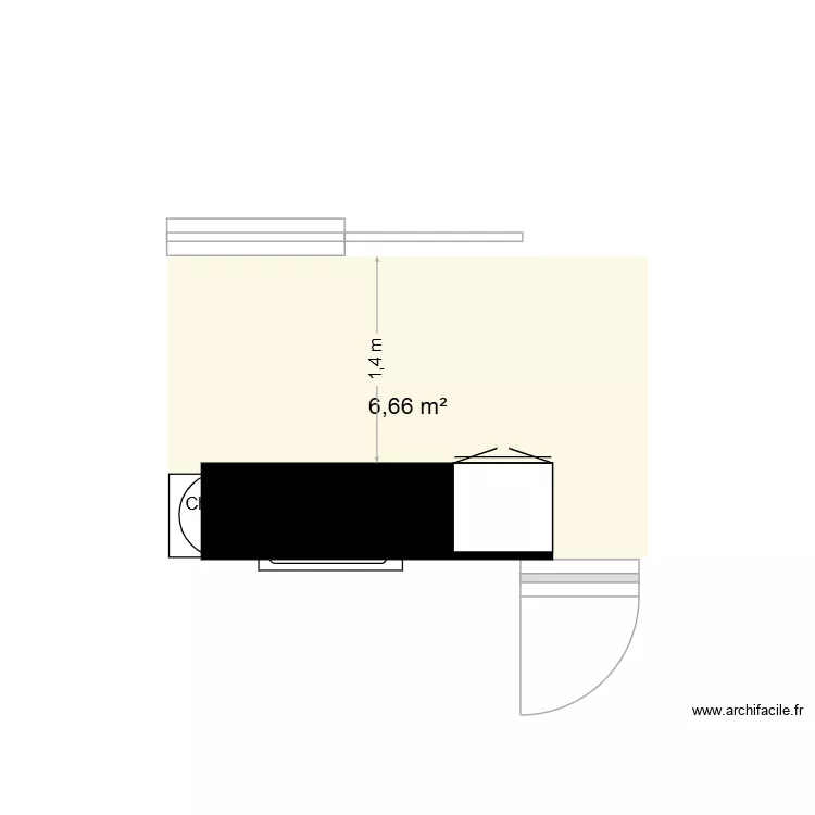plan cuisine. Plan de 1 Pièce et 7 m² plan cuisine. Plan de 1 Pièce et 7 m²