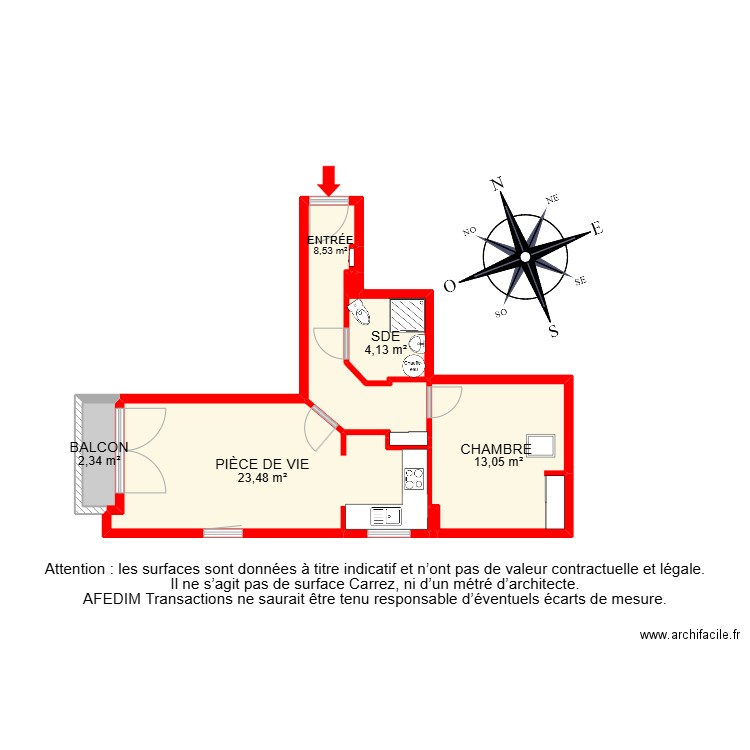 BI 29464. Plan de 11 pièces et 70 m2