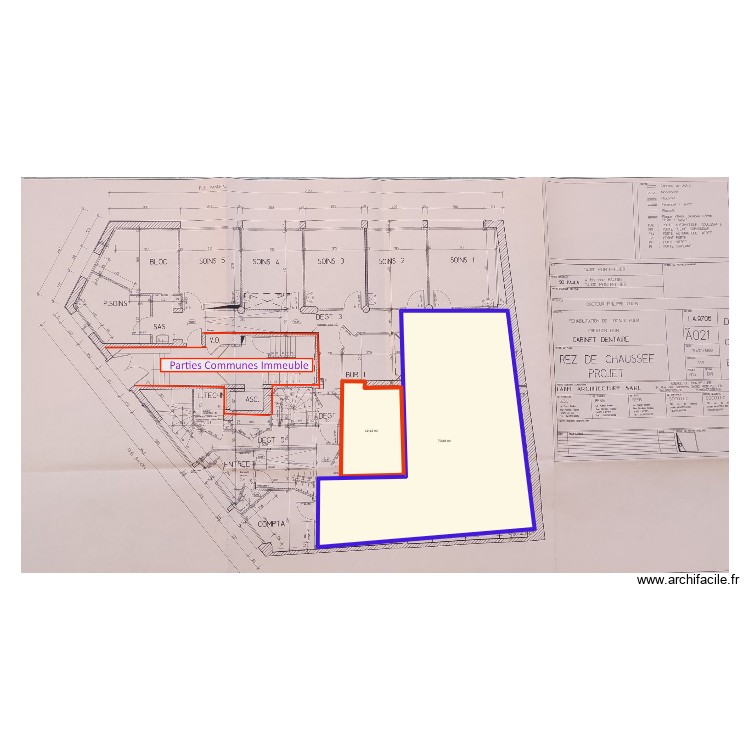 mtp cab. Plan de 0 pièce et 0 m2