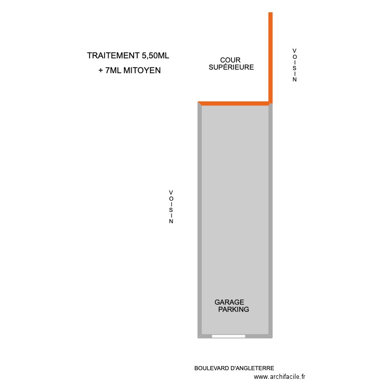 ZONE BONFIL. Plan de 1 pièce et 94 m2