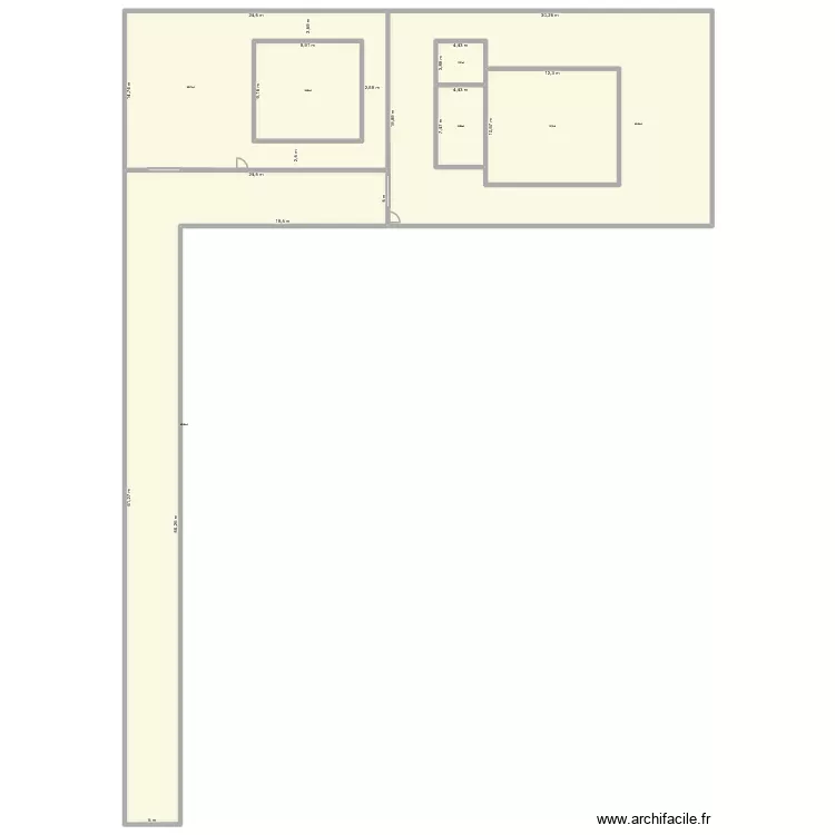 Terrain Vauxbuin. Plan de 7 et 1642 m² Terrain Vauxbuin. Plan de 7 et 1642 m²