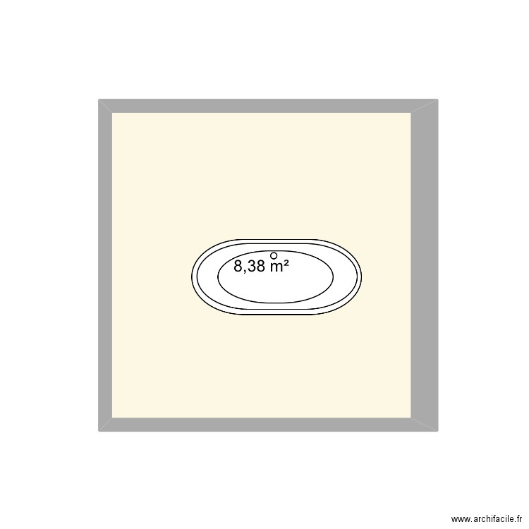 Salle de bain. Plan de 1 pièce et 8 m2