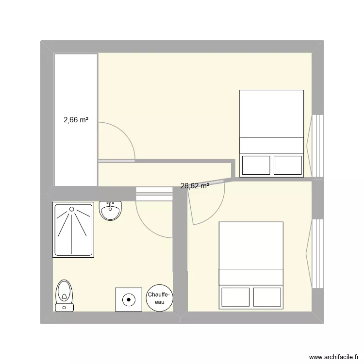 Logement 3 &eacute;tage. Plan de 2  et 29 m²