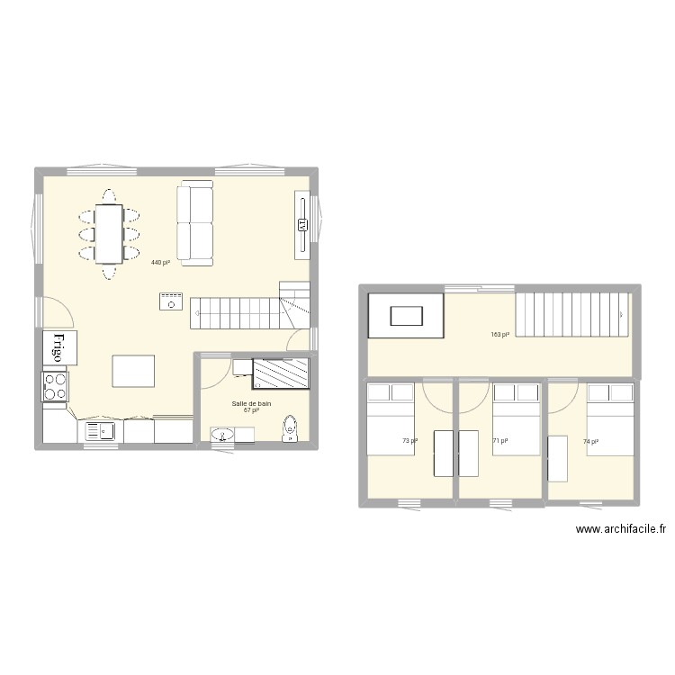 Chalet. Plan de 0 pièce et 0 m2