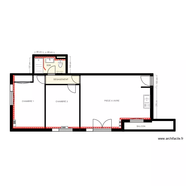 SORBIER APPARTEMENT PROJET 3. Plan de 