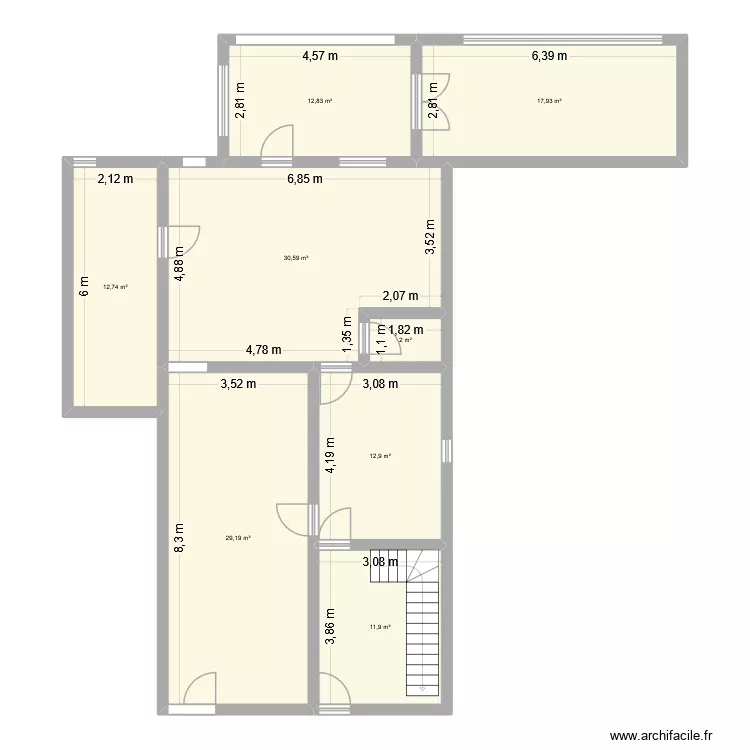 RDC ST MAUR V2. Plan de 8  et 130 m²