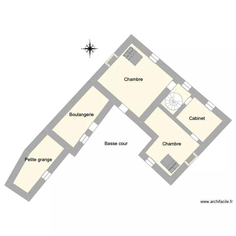 Manoir_XVIe_1erEtage. Plan de 