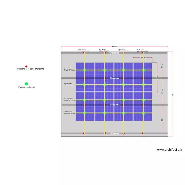 SAS ORME Toiture complémentaire 8X 425 Wc sur toles ondulées. Plan de SAS ORME Toiture complémentaire 8X 425 Wc sur toles ondulées. Plan de