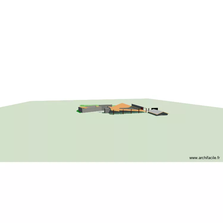 PLAN DE MASSE 1. Plan de 2  et 441 m²