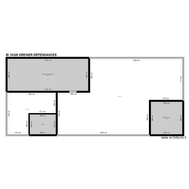 BI 16326. Plan de 41 pièces et 953 m2