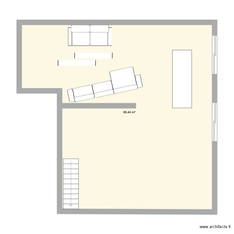 Albertacce 3 eme. Plan de 1 pièce et 80 m2