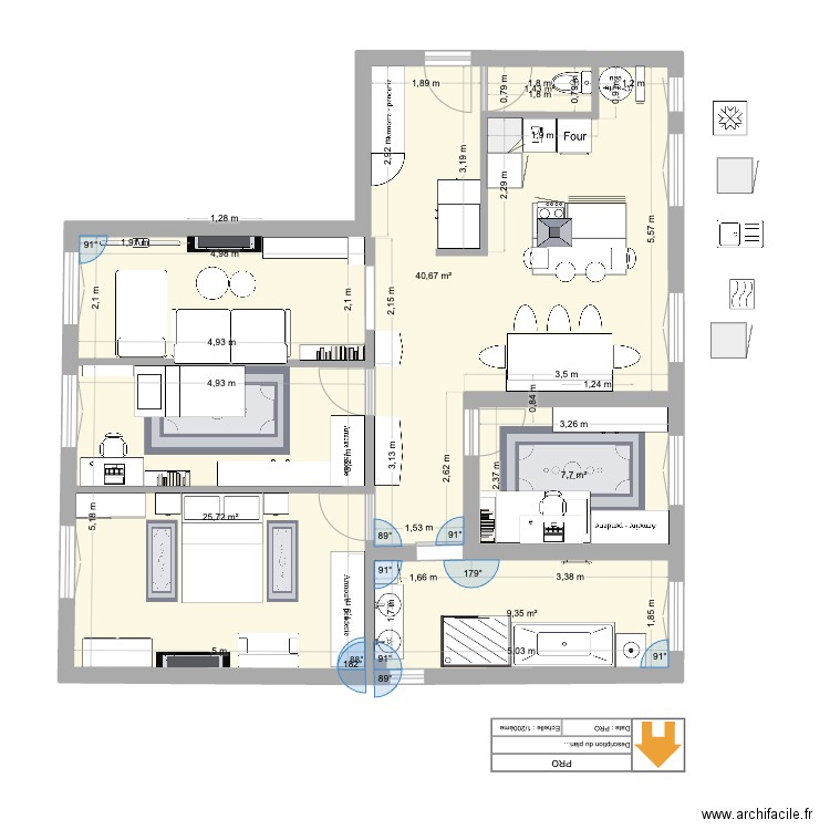 Exercice 3 - Option 3 - 2. Plan de 5 pièces et 85 m2