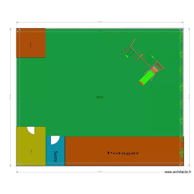 projet jardin. Plan de 