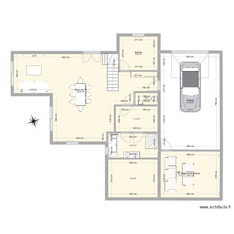 Maison Trecobat. Plan de 8 pièces et 146 m2