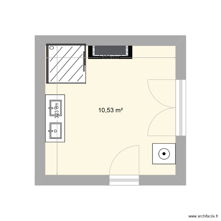sdb Le Marchand. Plan de 0 pièce et 0 m2