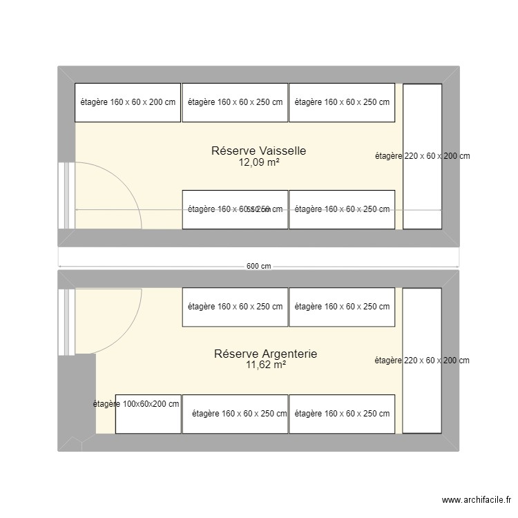 reserve -3. Plan de 2 pièces et 24 m2