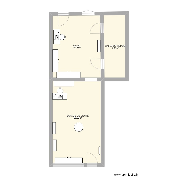 caro rdv du 11/06/2025. Plan de 3 pièces et 48 m2