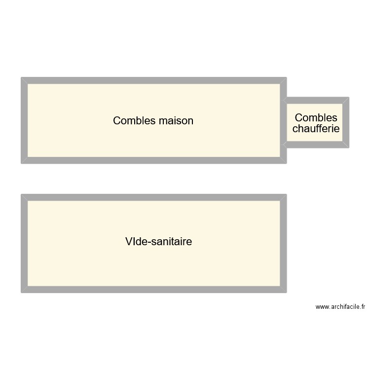 perrguib. Plan de 3 pièces et 73 m2