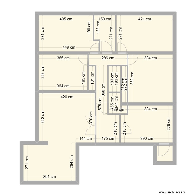 Limas. Plan de 13 pièces et 101 m2