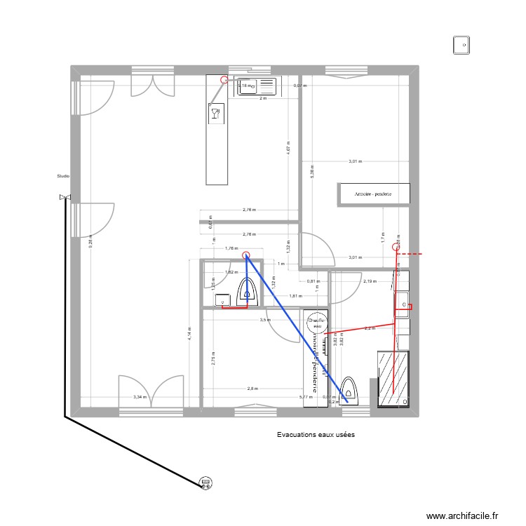 Comp&egrave;re Guilleri 2026 02 24 01 Plomberie. Plan de 0 pièce et 0 m2