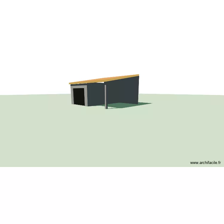 abri de jardin. Plan de 1 Pièce et 17 m²