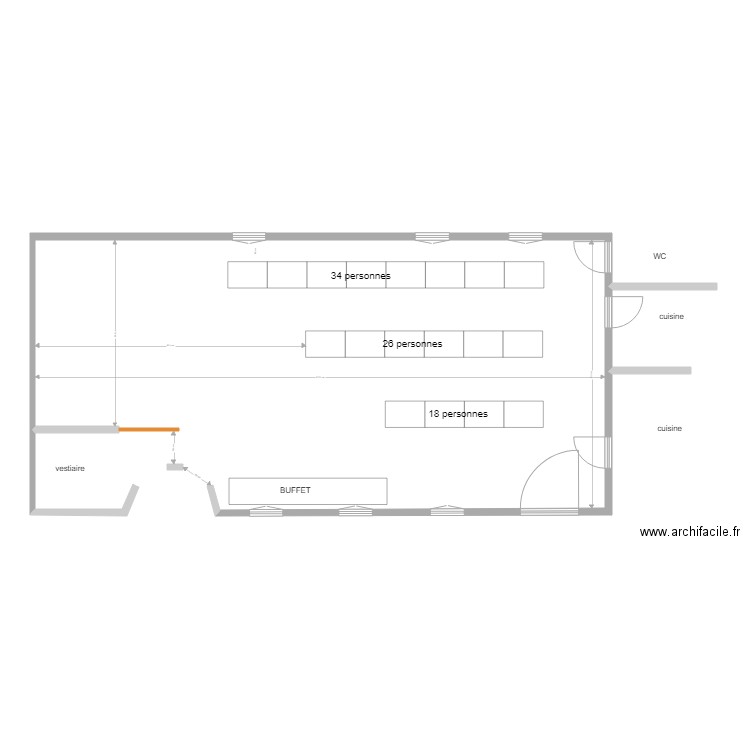 salle de la genete 3. Plan de 0 pièce et 0 m2