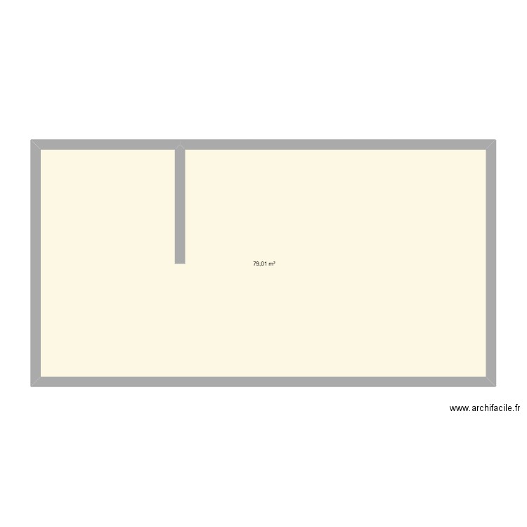 1ER ETAGE 2. Plan de 1 pièce et 79 m2