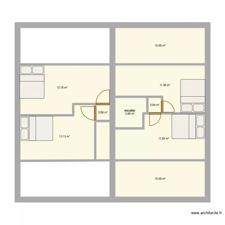 comble sales. Plan de 9 Pièces et 75 m² comble sales. Plan de 9 Pièces et 75 m²