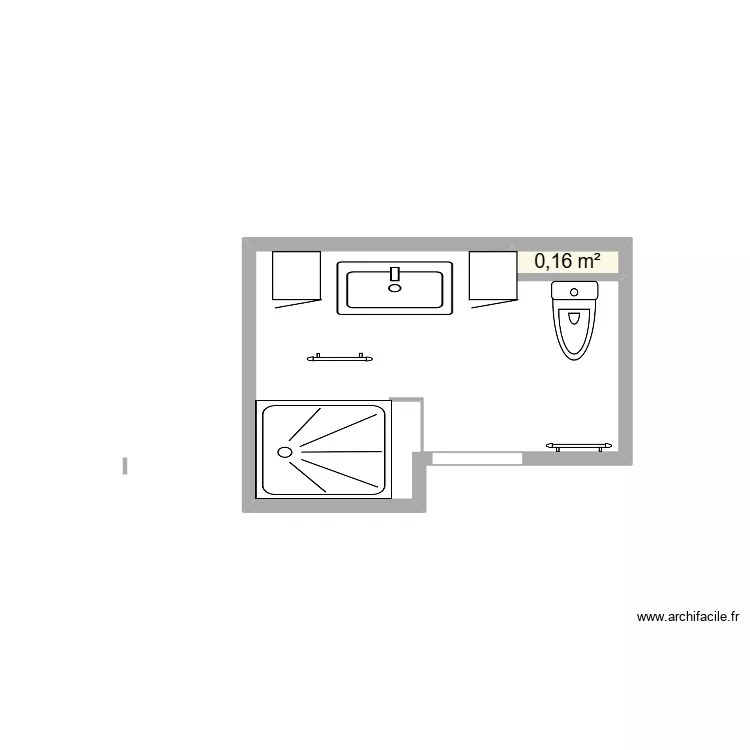 SDB. Plan de 1 et 0 m² SDB. Plan de 1 et 0 m²