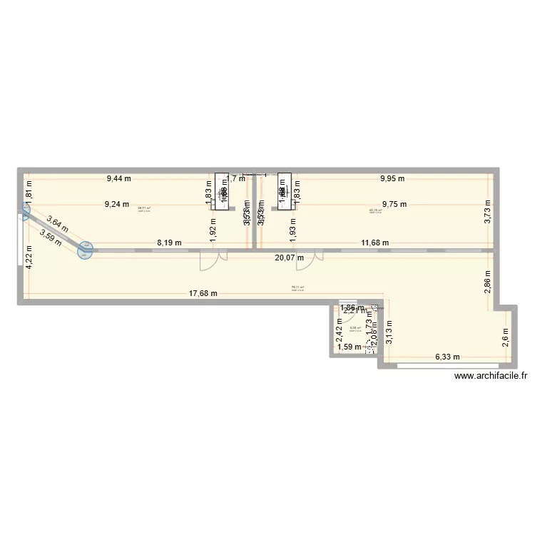 projet halles senequier. Plan de 