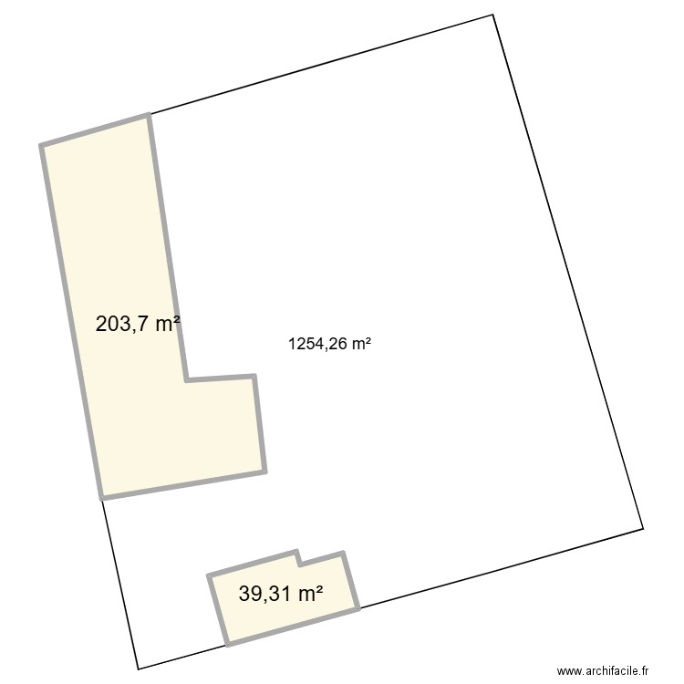 Plan terrain réseaux. Plan de 2 pièces et 243 m2