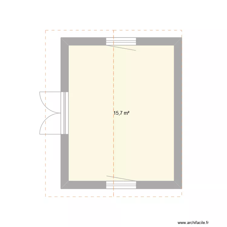 ATELIER BETON. Plan de 1  et 16 m²