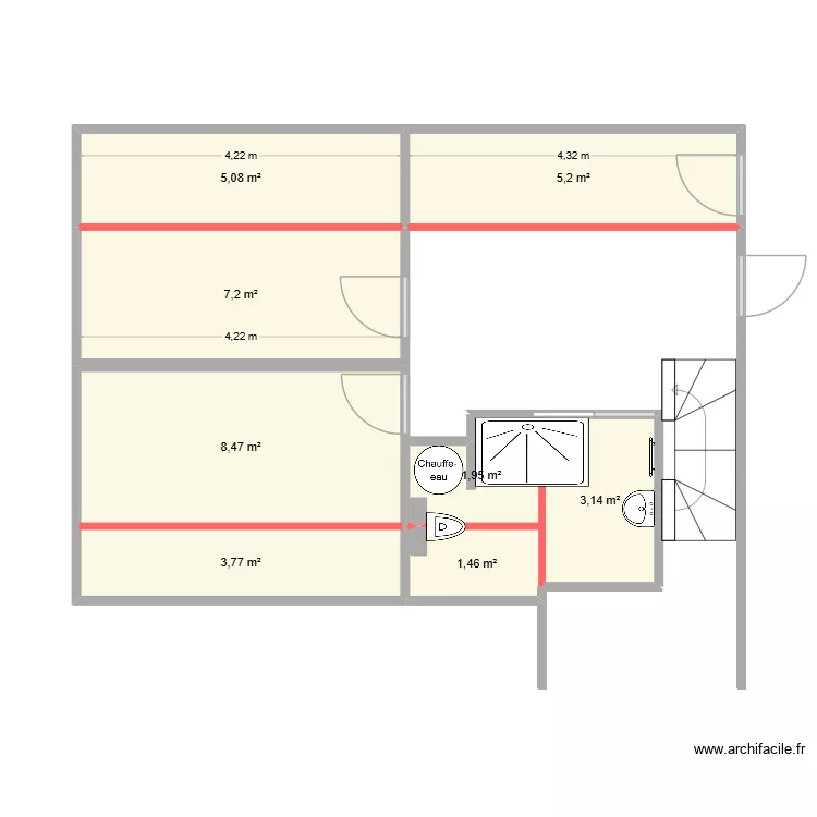 Engel. Plan de 8  et 36 m²