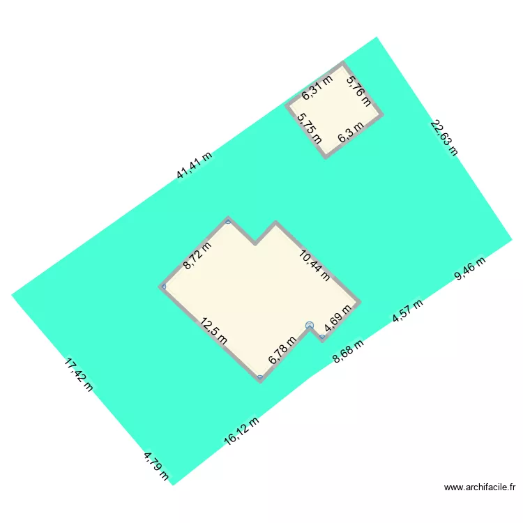 LOMPRET PLAN MASSE EXISTANT. Plan de 2 et 175 m² LOMPRET PLAN MASSE EXISTANT. Plan de 2 et 175 m²