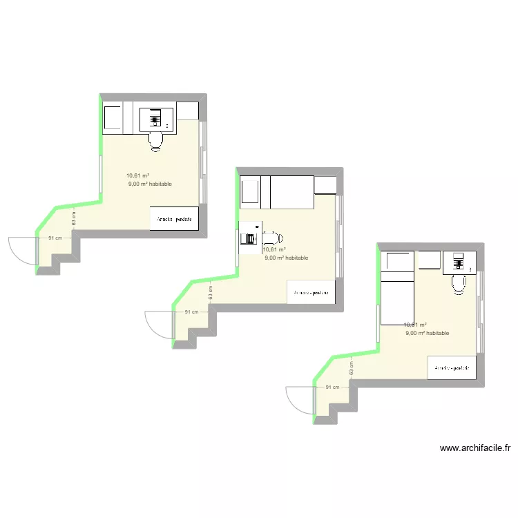 Chambres Elazar. Plan de 